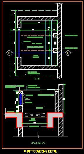 Shaft Covering CAD Drawing- Polycarbonate & Ventilation Details